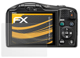 Panzerfolie atFoliX kompatibel mit Nikon Coolpix L620, entspiegelnde und stoßdämpfende FX (3X)