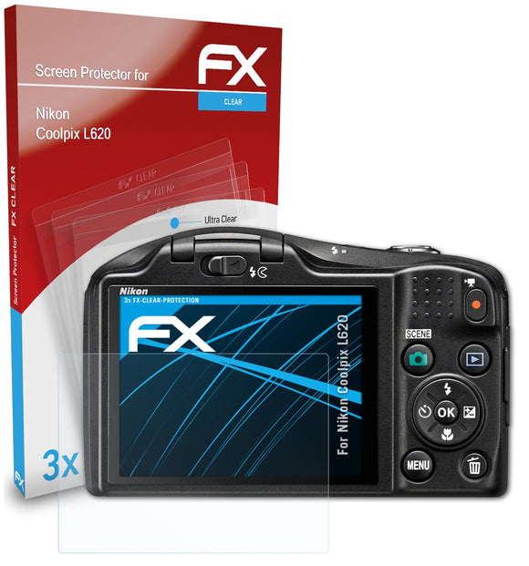 atFoliX FX-Clear Schutzfolie für Nikon Coolpix L620