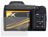 Panzerfolie atFoliX kompatibel mit Nikon Coolpix L840, entspiegelnde und stoßdämpfende FX (3X)