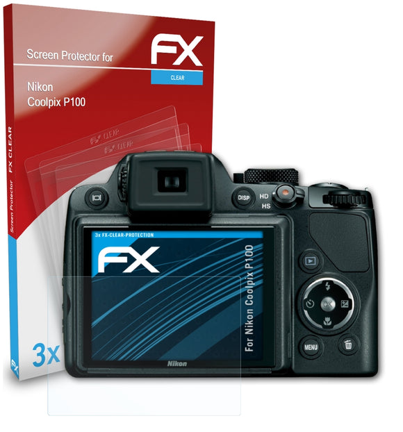 atFoliX FX-Clear Schutzfolie für Nikon Coolpix P100