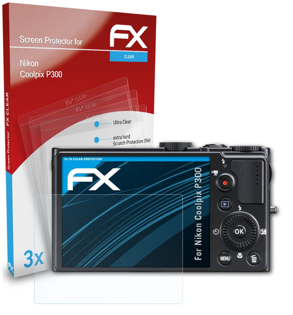 atFoliX FX-Clear Schutzfolie für Nikon Coolpix P300