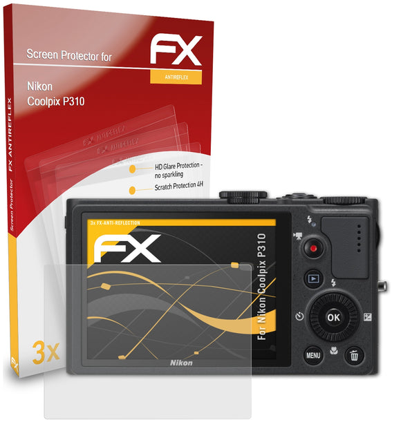 atFoliX FX-Antireflex Displayschutzfolie für Nikon Coolpix P310