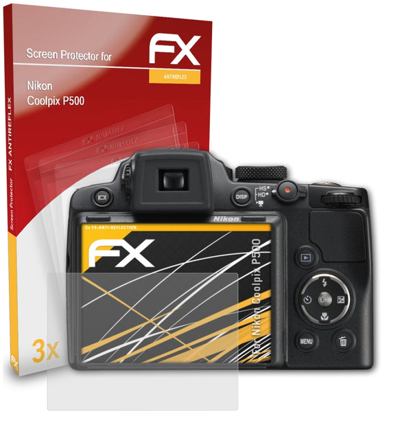 atFoliX FX-Antireflex Displayschutzfolie für Nikon Coolpix P500