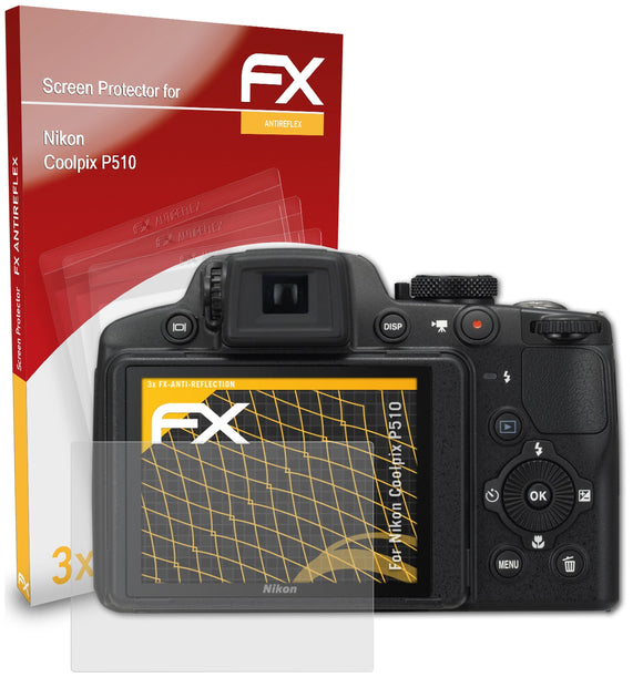 atFoliX FX-Antireflex Displayschutzfolie für Nikon Coolpix P510