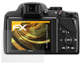 Panzerfolie atFoliX kompatibel mit Nikon Coolpix P530, entspiegelnde und stoßdämpfende FX (3X)