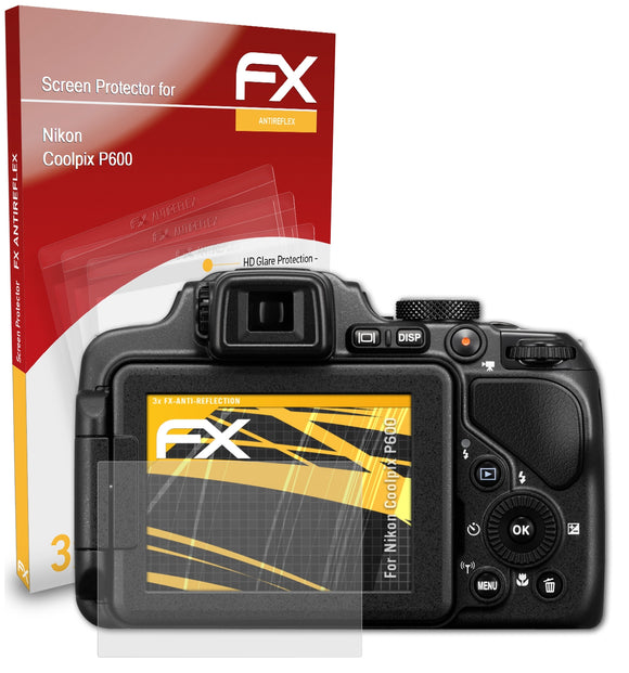 atFoliX FX-Antireflex Displayschutzfolie für Nikon Coolpix P600