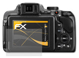 Panzerfolie atFoliX kompatibel mit Nikon Coolpix P610, entspiegelnde und stoßdämpfende FX (3X)