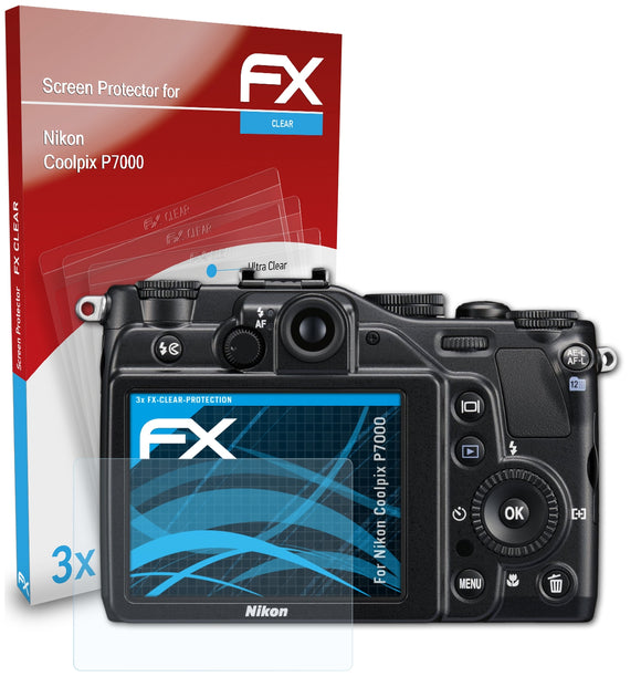atFoliX FX-Clear Schutzfolie für Nikon Coolpix P7000