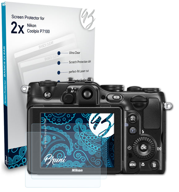 Bruni Basics-Clear Displayschutzfolie für Nikon Coolpix P7100