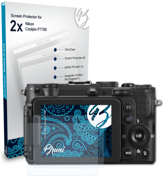 Bruni Basics-Clear Displayschutzfolie für Nikon Coolpix P7700