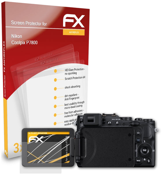 atFoliX FX-Antireflex Displayschutzfolie für Nikon Coolpix P7800