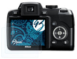 Schutzfolie Bruni kompatibel mit Nikon Coolpix P80, glasklare (2X)