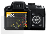 Panzerfolie atFoliX kompatibel mit Nikon Coolpix P80, entspiegelnde und stoßdämpfende FX (3X)