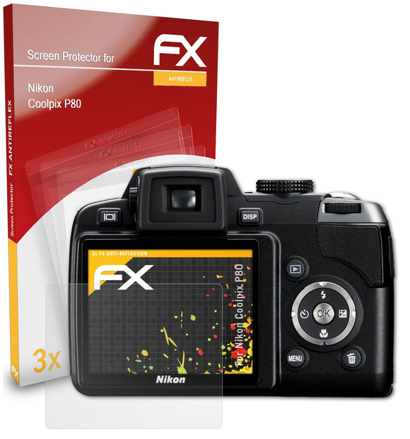 atFoliX FX-Antireflex Displayschutzfolie für Nikon Coolpix P80