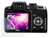 Glasfolie atFoliX kompatibel mit Nikon Coolpix P80, 9H Hybrid-Glass FX