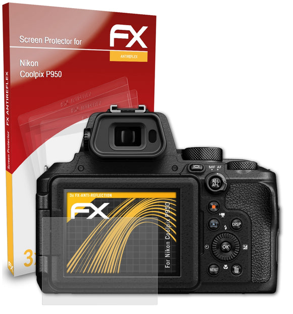 atFoliX FX-Antireflex Displayschutzfolie für Nikon Coolpix P950