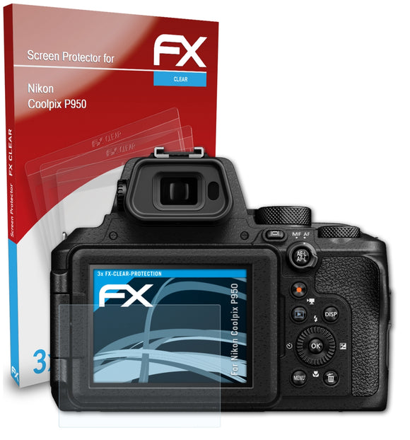 atFoliX FX-Clear Schutzfolie für Nikon Coolpix P950