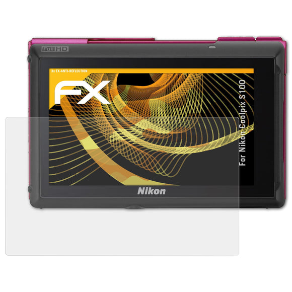 atFoliX FX-Antireflex Displayschutzfolie für Nikon Coolpix S100