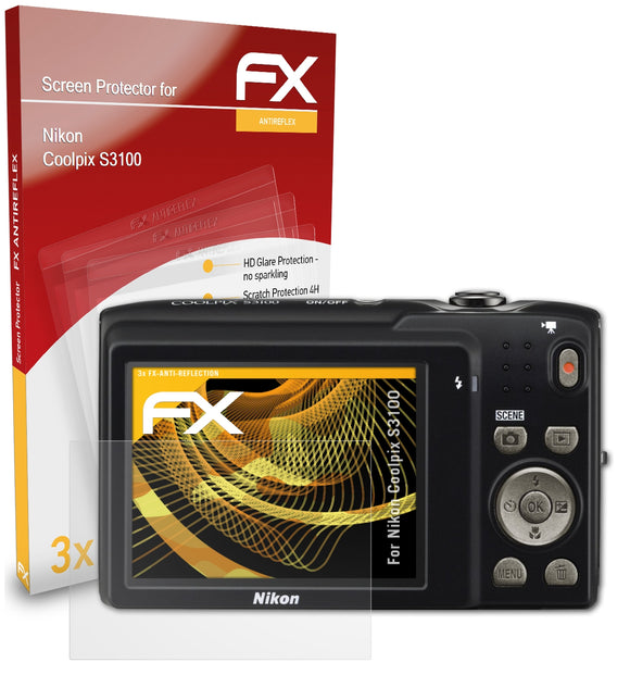 atFoliX FX-Antireflex Displayschutzfolie für Nikon Coolpix S3100