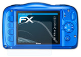 Schutzfolie atFoliX kompatibel mit Nikon Coolpix S33, ultraklare FX (3X)