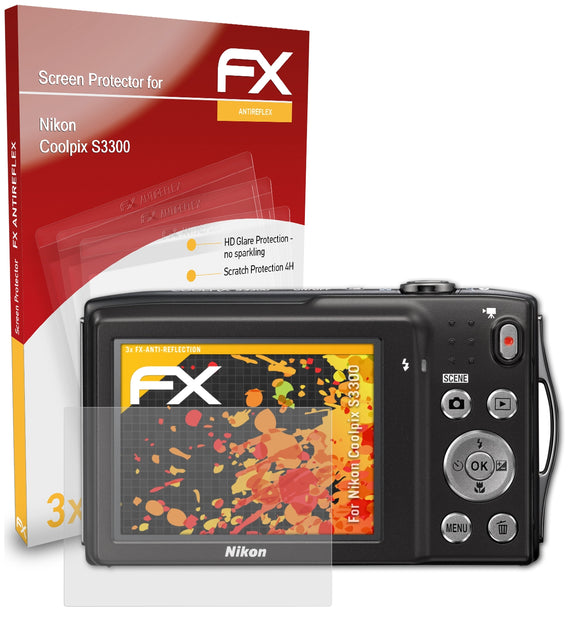 atFoliX FX-Antireflex Displayschutzfolie für Nikon Coolpix S3300