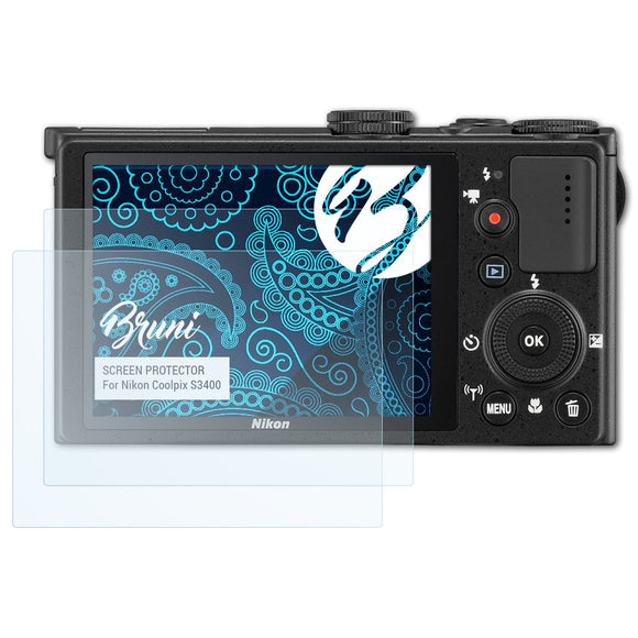 Bruni Basics-Clear Displayschutzfolie für Nikon Coolpix S3400