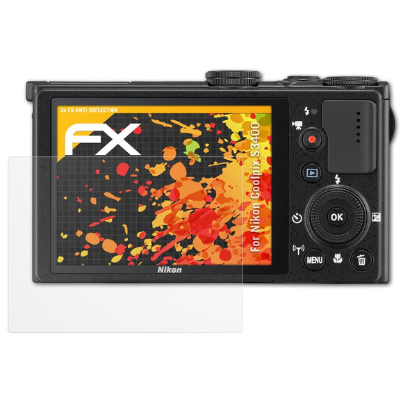 atFoliX FX-Antireflex Displayschutzfolie für Nikon Coolpix S3400