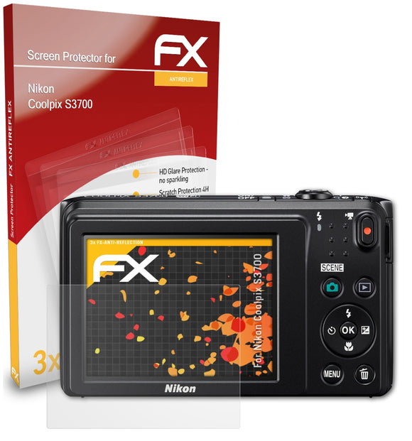 atFoliX FX-Antireflex Displayschutzfolie für Nikon Coolpix S3700