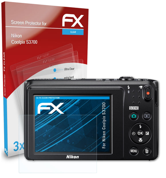 atFoliX FX-Clear Schutzfolie für Nikon Coolpix S3700