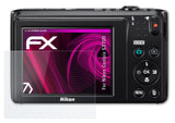 Glasfolie atFoliX kompatibel mit Nikon Coolpix S3700, 9H Hybrid-Glass FX