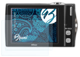 Schutzfolie Bruni kompatibel mit Nikon Coolpix S4000, glasklare (2X)