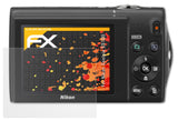 atFoliX Panzerfolie kompatibel mit Nikon Coolpix S5100, entspiegelnde und stoßdämpfende FX Schutzfolie (3X)