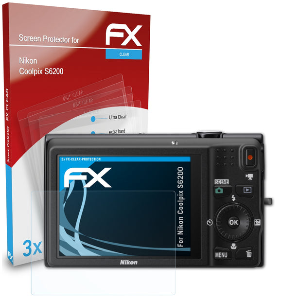 atFoliX FX-Clear Schutzfolie für Nikon Coolpix S6200