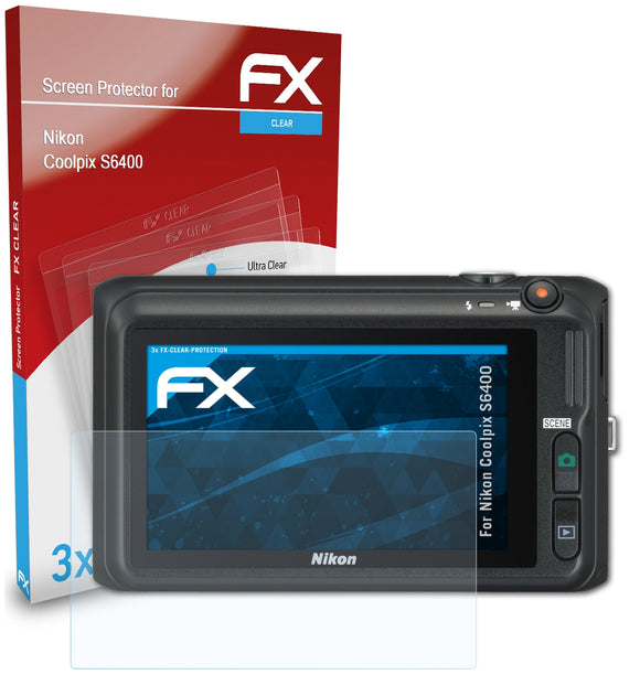 atFoliX FX-Clear Schutzfolie für Nikon Coolpix S6400