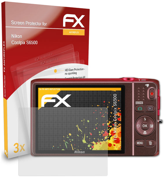 atFoliX FX-Antireflex Displayschutzfolie für Nikon Coolpix S6500