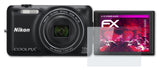 Glasfolie atFoliX kompatibel mit Nikon Coolpix S6600, 9H Hybrid-Glass FX