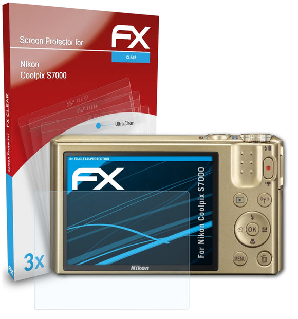 atFoliX FX-Clear Schutzfolie für Nikon Coolpix S7000