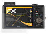 Panzerfolie atFoliX kompatibel mit Nikon Coolpix S8000, entspiegelnde und stoßdämpfende FX (3X)
