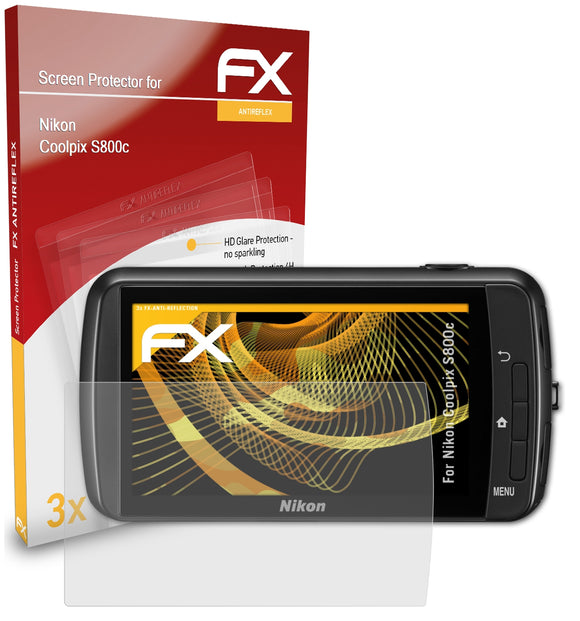 atFoliX FX-Antireflex Displayschutzfolie für Nikon Coolpix S800c
