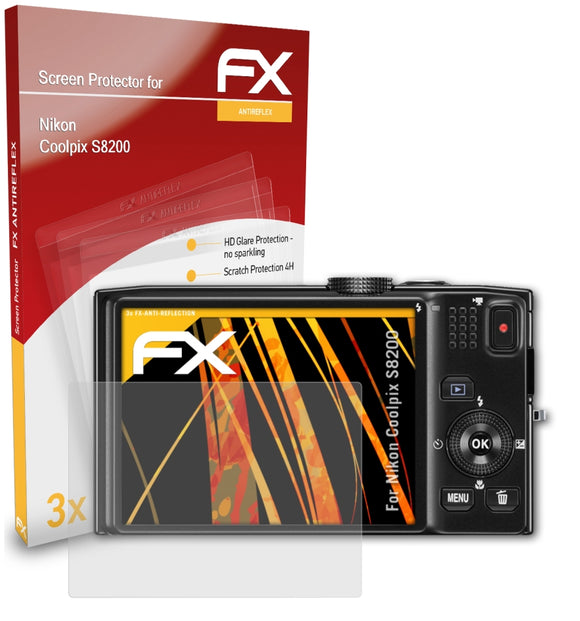 atFoliX FX-Antireflex Displayschutzfolie für Nikon Coolpix S8200