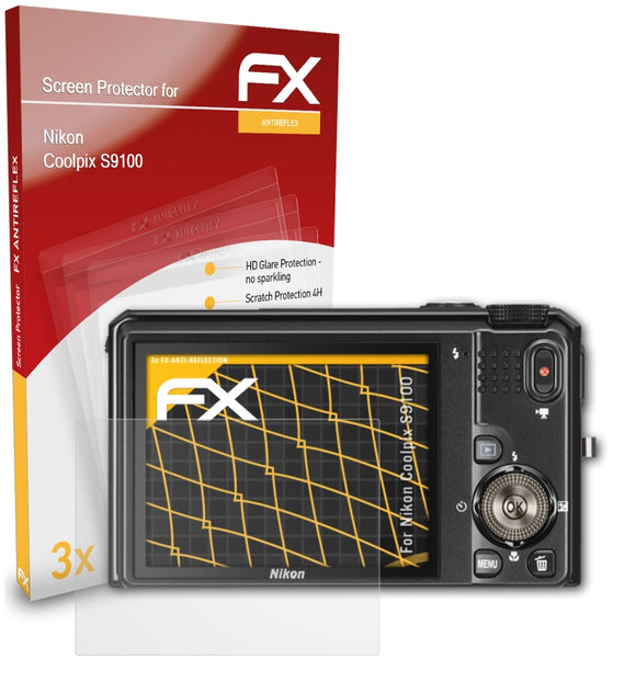 atFoliX FX-Antireflex Displayschutzfolie für Nikon Coolpix S9100