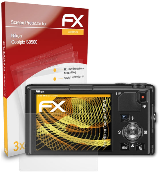 atFoliX FX-Antireflex Displayschutzfolie für Nikon Coolpix S9500