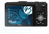 Schutzfolie Bruni kompatibel mit Nikon Coolpix S9700, glasklare (2X)