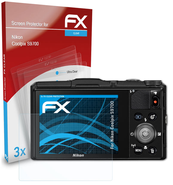 atFoliX FX-Clear Schutzfolie für Nikon Coolpix S9700
