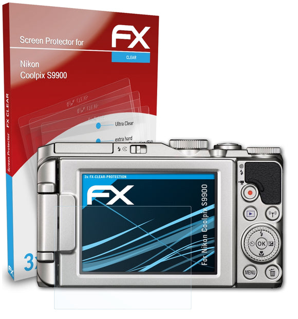 atFoliX FX-Clear Schutzfolie für Nikon Coolpix S9900