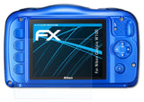 Schutzfolie atFoliX kompatibel mit Nikon Coolpix W100, ultraklare FX (3X)