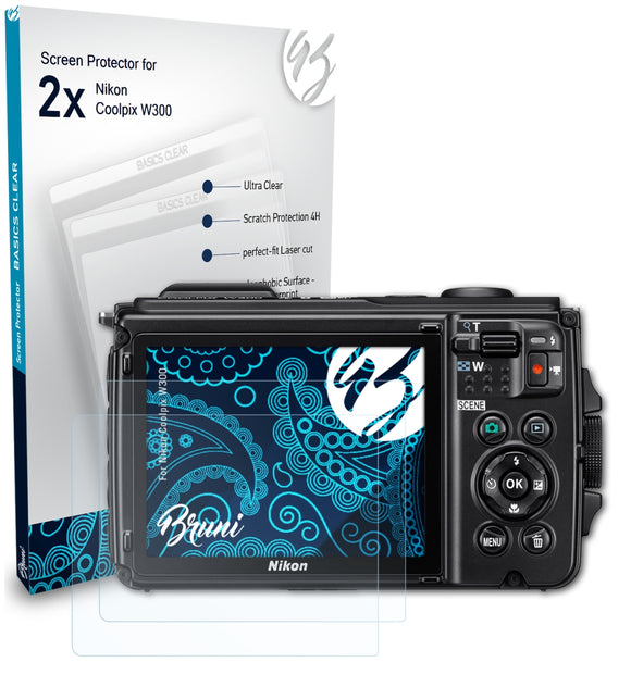 Bruni Basics-Clear Displayschutzfolie für Nikon Coolpix W300