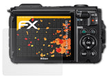 Panzerfolie atFoliX kompatibel mit Nikon Coolpix W300, entspiegelnde und stoßdämpfende FX (3X)