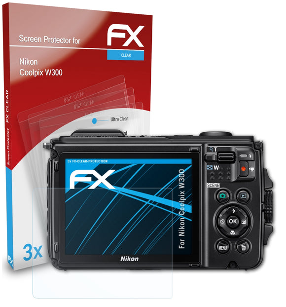 atFoliX FX-Clear Schutzfolie für Nikon Coolpix W300