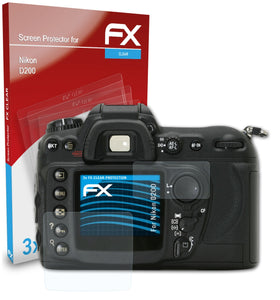 atFoliX FX-Clear Schutzfolie für Nikon D200